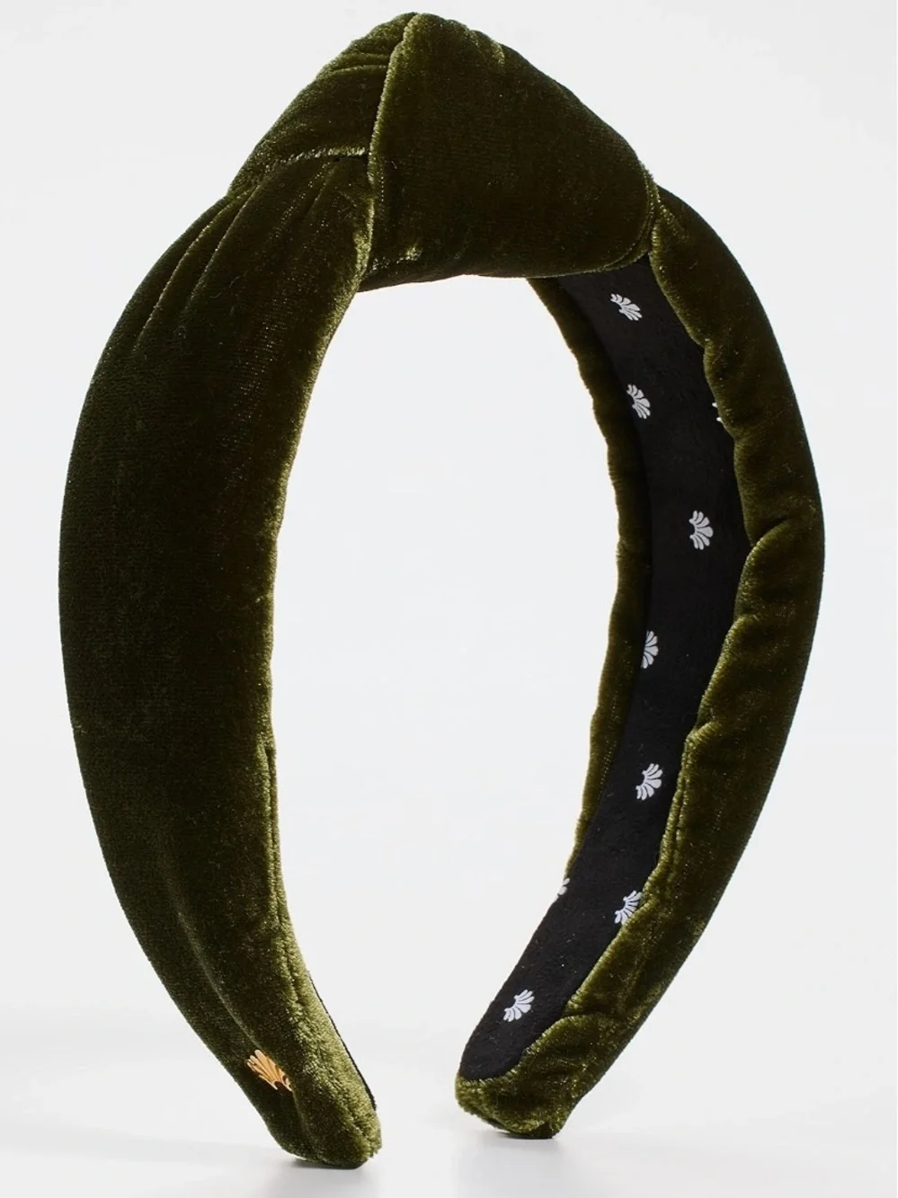 Lele Sadoughi Olive Velvet Knotted Headband